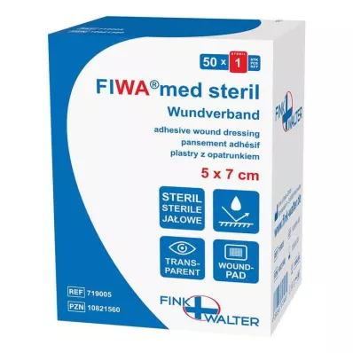 Medicazione per ferite sterile 5x7 cm trasparente, 50 pz Medicazione per ferite sterile 5x7 cm trasparente, 50 pz