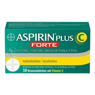Aspirin plus C forte 800 mg / 480 mg compresse effervescenti, 10 pz