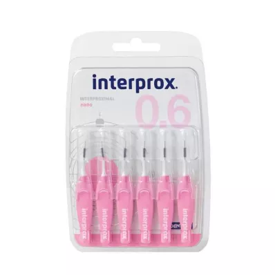 INTERPROX scovolino interdentale nano rosa in blister, 6 pz