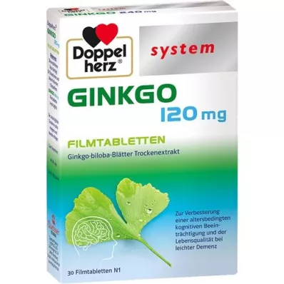 DOPPELHERZ Ginkgo 120 mg sistema di compresse rivestite con film, 30 pz