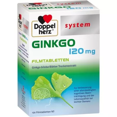 DOPPELHERZ Ginkgo 120 mg sistema di compresse rivestite con film, 120 pz