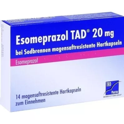 ESOMEPRAZOL TAD 20 mg per bruciore di stomaco msr.capsule rigide, 14 pz