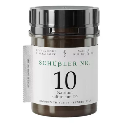 Schüssler No. 10 Sodio sulfuricum D 6 compresse, 400 pz Schüssler No. 10 Sodio sulfuricum D 6 compresse, 400 pz