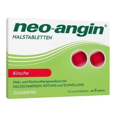 neo-angin pastiglie per la gola alla ciliegia senza zucchero, 12 pz