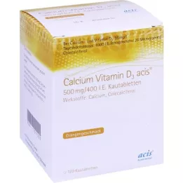 CALCIUM VITAMIN D3 acis 500 mg/400 U.I. Compressa masticabile, 100 pz