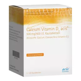 CALCIUM VITAMIN D3 acis 500 mg/400 U.I. Compressa masticabile, 120 pz