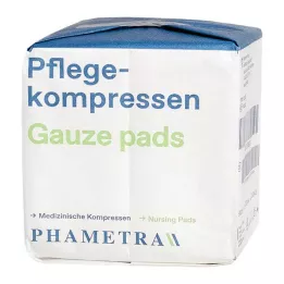 PFLEGEKOMPRESSEN Tessuto non tessuto 10x10 cm non sterile a 4 pieghe, 100 pz