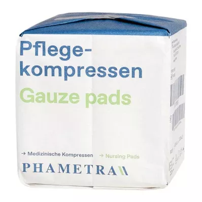 PFLEGEKOMPRESSEN Tessuto non tessuto 10x10 cm non sterile a 4 pieghe, 100 pz