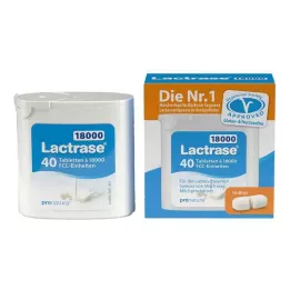 LACTRASE 18.000 FCC Compresse in dispenser, 40 pezzi