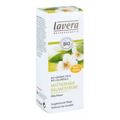 Crema opacizzante riequilibrante Lavera al tè verde (50 ml)
