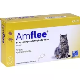 AMFLEE 50 mg soluzione spot-on per gatti, 3 pz