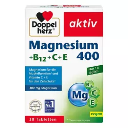 DOPPELHERZ Compresse di magnesio 400+B12+C+E, 30 pz