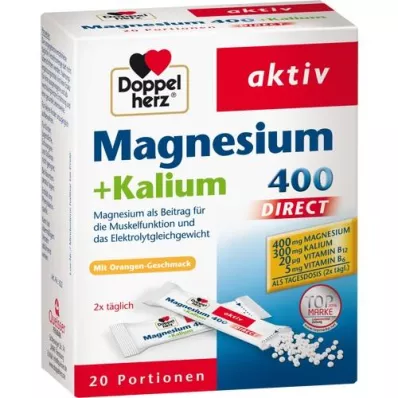 DOPPELHERZ Magnesio+potassio DIRECT bustina, 20 pz