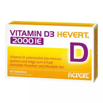 Vitamina D3 Hevert 2.000 UI compresse, 60 pz