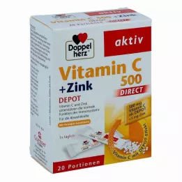 Doppelherz Vitamin C 500+zinco Depot pellet diretti (20 pezzi)