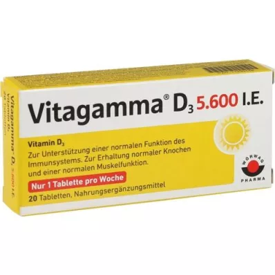 VITAGAMMA D3 5.600 U.I. Vitamina D3 NEM Compresse, 20 pz