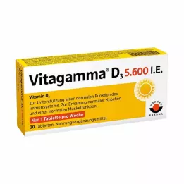 VITAGAMMA D3 5.600 U.I. Vitamina D3 NEM Compresse, 20 pz