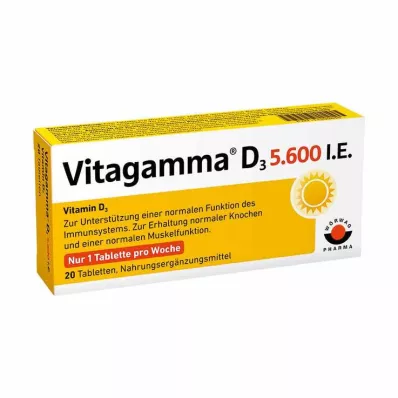 Vitagamma D3 5.600 UIVitamina D3 NEM compresse, 20 pz Vitagamma D3 5.600 UIVitamina D3 NEM compresse, 20 pz