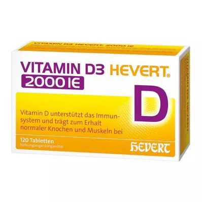 Compresse di vitamina D3 Hevert 2.000 UI, 120 pezzi Compresse di vitamina D3 Hevert 2.000 UI, 120 pezzi