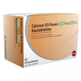 CALCIUM D3 Puren 1000 mg/880 U.I. Compresse masticabili, 90 pz