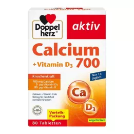 DOPPELHERZ Calcio 700+Vitamina D3 Compresse, 80 Capsule