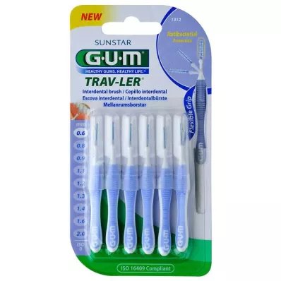 GUM Spazzolino interdentale Trav-Ler 0.6IN azzurro a candela, 6 pezzi GUM Spazzolino interdentale Trav-Ler 0.6IN azzurro a candela, 6 pezzi
