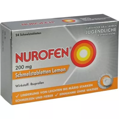 NUROFEN 200 mg compresse fondenti al limone, 24 pz