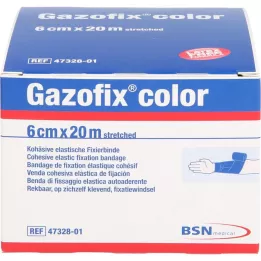 GAZOFIX colore Benda di fissaggio coesiva 6 cmx20 m blu, 1 pz