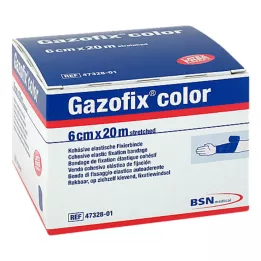 GAZOFIX colore Benda di fissaggio coesiva 6 cmx20 m blu, 1 pz
