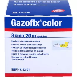 GAZOFIX colore Benda di fissaggio coesiva 8 cmx20 m giallo, 1 pz
