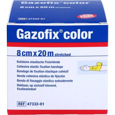 GAZOFIX colore Benda di fissaggio coesiva 8 cmx20 m giallo, 1 pz