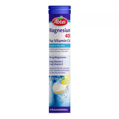 ABTEI Magnesio 400 più Vitamina C+E Compresse effervescenti, 15 pz