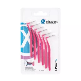 MIRADENT Scovolino interdentale I-Prox L 0,4 mm rosa, 6 pz
