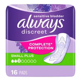 ALWAYS inserto discreto per incontinenza small plus, 16 pz
