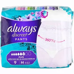 ALWAYS pantaloni per incontinenza discreti plus M, 9 pz
