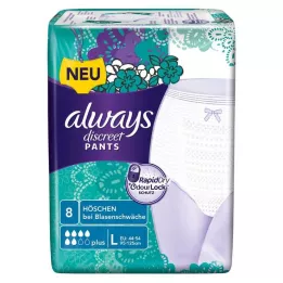 ALWAYS pantaloni per incontinenza discreti plus L, 8 pz