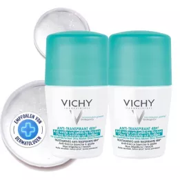 VICHY DEO Roll-on Antimacchia 48h, 2X50 ml