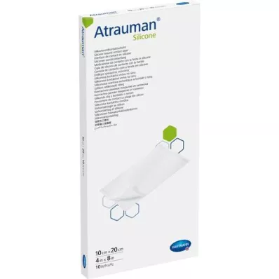 ATRAUMAN Compresse sterili in silicone 10x20 cm, 10 pz