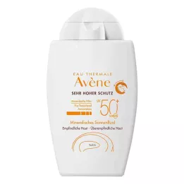 AVENE Fluido solare minerale SPF 50+ non colorato, 40 ml