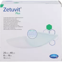 ZETUVIT Plus extra strong absorbent compress, sterile 20x40 cm, 10 pz