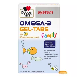DOPPELHERZ Omega-3 gel tabs family system, 60 pz