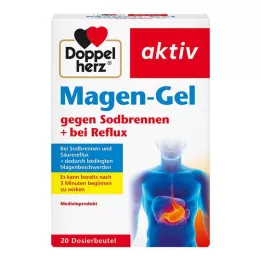 DOPPELHERZ Gel per lo stomaco contro il bruciore di stomaco+per il reflusso, 20 pz