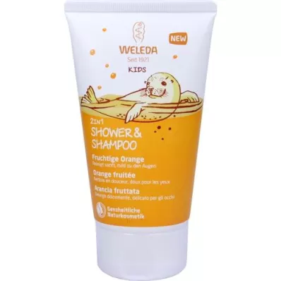 WELEDA Doccia 2in1 per bambini &amp; Shampoo allarancia fruttata, 150 ml