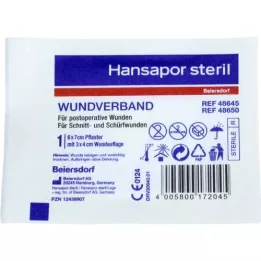 HANSAPOR medicazione sterile per ferite 6x7 cm, 1 pz