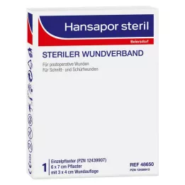 HANSAPOR medicazione sterile per ferite 6x7 cm, 1 pz