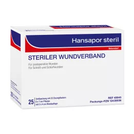 HANSAPOR medicazione sterile per ferite 6x7 cm, 25 pz