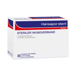 HANSAPOR medicazione sterile per ferite 8x10 cm, 25 pz