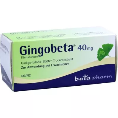 GINGOBETA 40 mg compresse rivestite con film, 60 pezzi