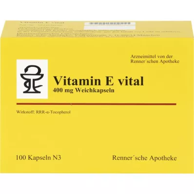 VITAMIN E VITAL 400 mg Rennersche Apotheke Soft C., 100 pz
