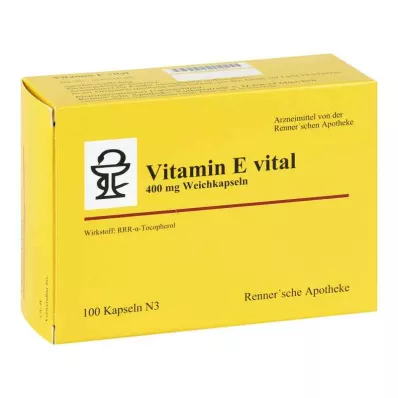 Vitamina E vitale 400 mg Rennersche Apotheke Softk.(100 pezzi) Vitamina E vitale 400 mg Rennersche Apotheke Softk.(100 pezzi)